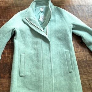 NEW WITH TAGS J.Crew City Coat, Size 6, Mint Green (HMI - color code)